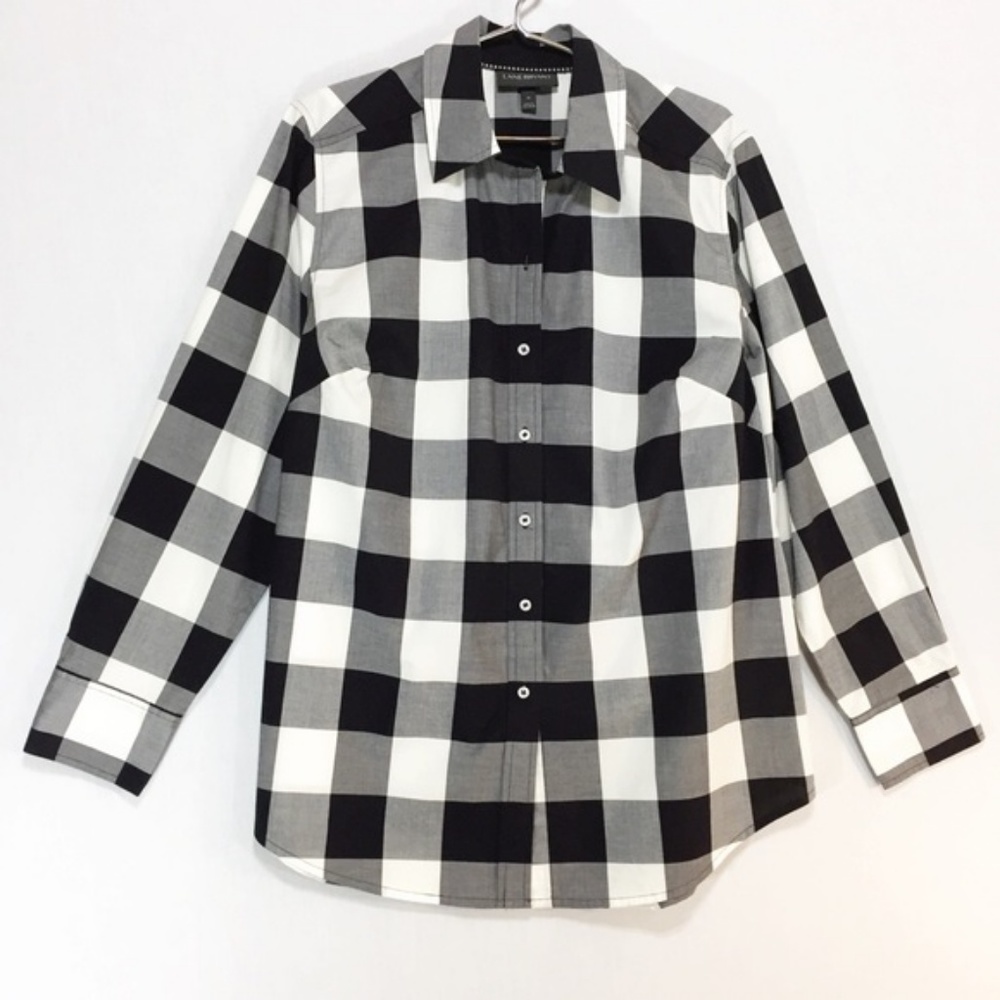Lane Bryant Buffalo Plaid Button Down Shirt